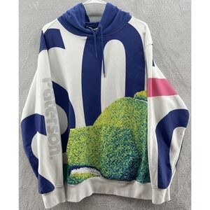 VTG Paterson Sweatshirt Mens Large Hoodie Tennis Long Sleeve White Purple